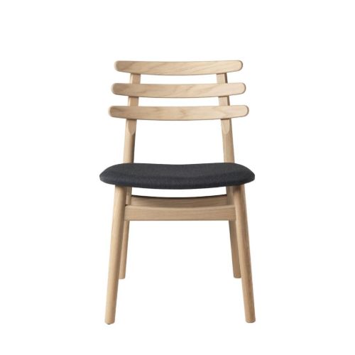 FDB Møbler J48 Stol Poul M. Volther Siddehøjde: 46 cm - Eg/Antracit Tekstil