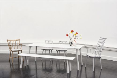 HAY FDB J110 Spisebordsstol  - White Lacquered Beech