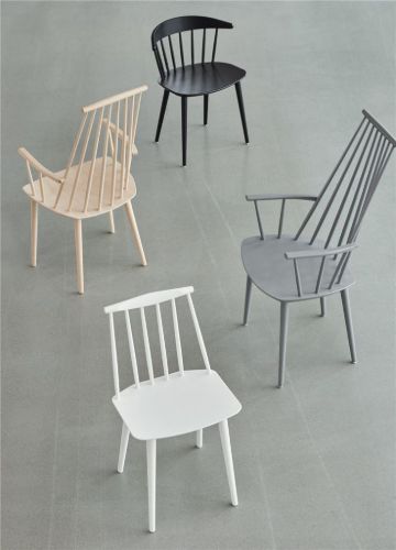 HAY J77 Spisebordsstol FDB  - Black Lacquered Beech