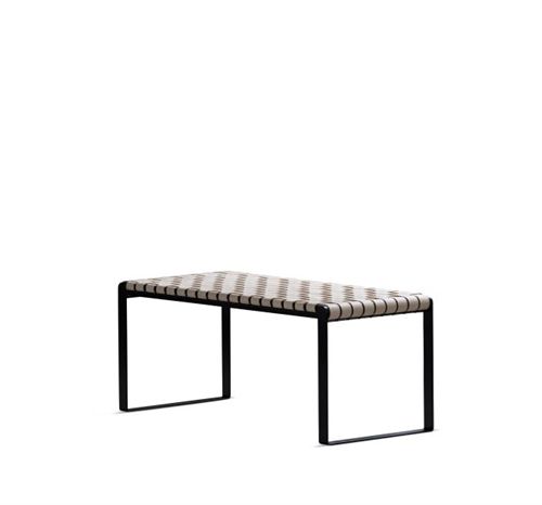 Bent Hansen Plaited Bænk L: 102 cm - Kernelæder Natur 
