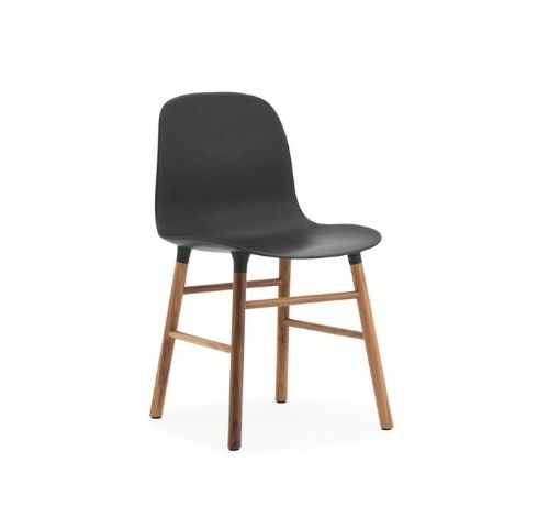 Normann Copenhagen Form Stol  - Sort/Valnød