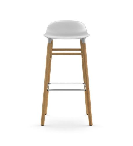 Normann Copenhagen Form Barstol  - Hvid/Eg