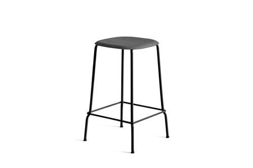 HAY Soft Edge 30 Low Barstol H: 65 cm - Black / Black Lacquered Oak 