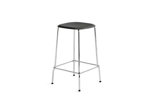 HAY Soft Edge 30 Low Barstol H: 65 cm - Chrome / Black 