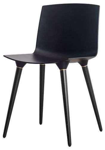 Andersen Furniture TAC Spisebordsstol  - Matsort Plast / Sortlakeret Ben