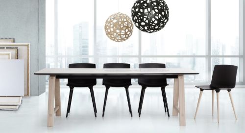 Andersen Furniture TAC Spisebordsstol  - Matsort Plast / Sortlakeret Ben