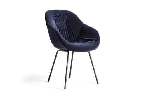 HAY AAC127 Soft About a Chair Spisebordsstol Polstret  - Black Powder Coated Steel/Lola Navy