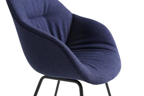 HAY AAC127 Soft About a Chair Spisebordsstol Polstret  - Black Powder Coated Steel/Olavi By HAY 07