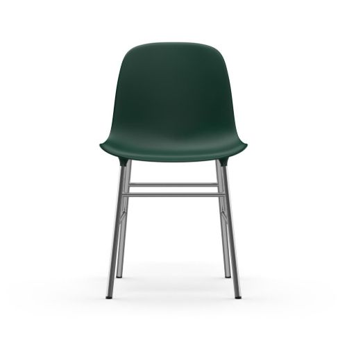 Normann Copenhagen Form Stol SH: 44cm - Grøn/Krom