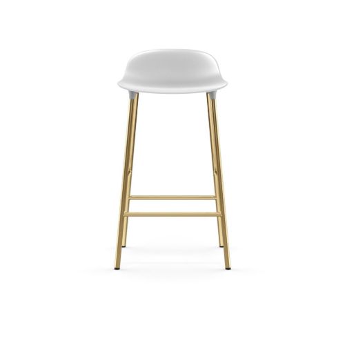 Normann Copenhagen Form Barstol  - Hvid/Messing