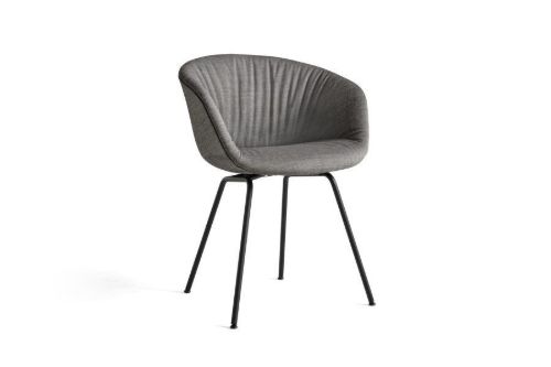 HAY AAC27 Soft About a Chair Spisebordsstol Fuldpolstret m. Armlæn  - Black Powder Coated Steel/Remix 152