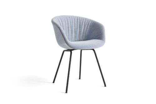 HAY AAC27 Soft About a Chair Spisebordsstol Fuldpolstret m. Armlæn  - Black Powder Coated Steel/Steelcut Trio 716 