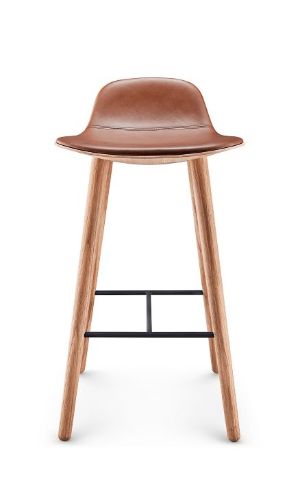 Eva Solo Abalone Barstol H: 75 cm - Olieret eg/Cognac læder