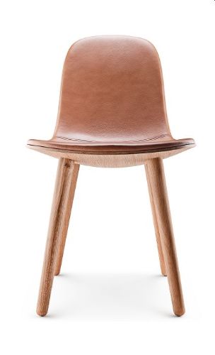 Eva Solo More Abalone Spisestuestol H: 82 - Røget eg/Cognac læder