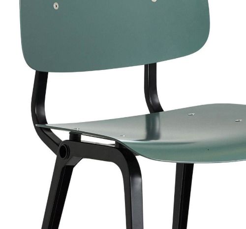 HAY Revolt Spisebordsstol  - Black Powder Coated Steel/Petrol Green