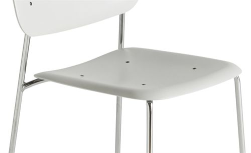 HAY Soft Edge P10 Spisebordsstol  - Chromed Steel / Soft Grey