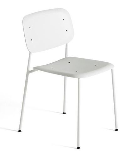 HAY Soft Edge P10 Spisebordsstol  - White Powder Coated Steel / White
