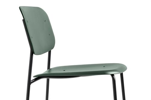 HAY Soft Edge 45 Spisebordsstol  - Black Powder Coated Steel / Hunter 