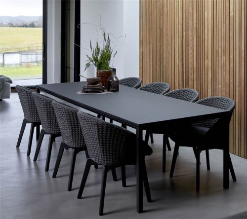 Cane-line Indoor Peacock Stol SH: 47 cm - Dark Grey/Black Teak