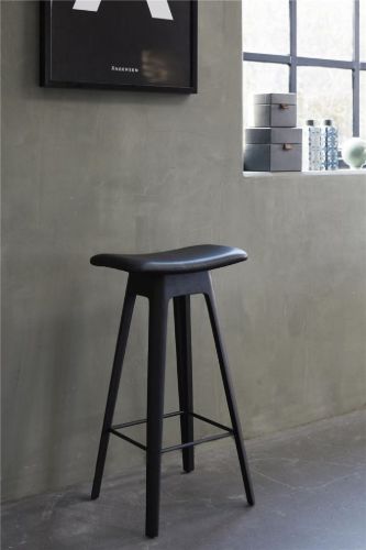 Andersen Furniture HC1 barstol SH: 67 cm - Sort Læder/Sort