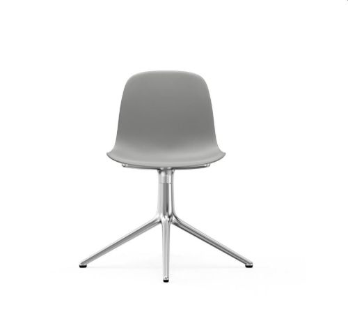 Normann Copenhagen Form Drejestol SH: 44cm - Grå/Aluminium