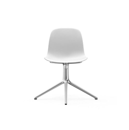 Normann Copenhagen Form Drejestol SH: 44cm - Hvid/Aluminium