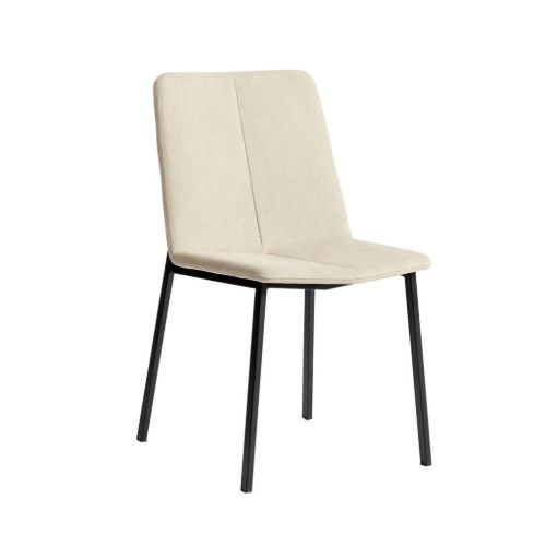 Muubs Spisebordsstole Chamfer H: 82 cm - Sort Stel/Dessert