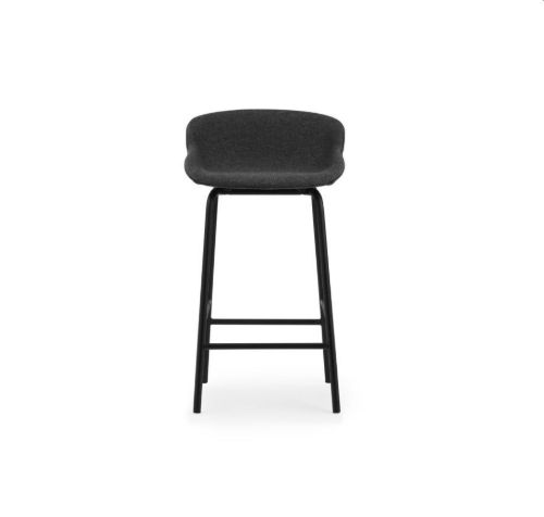 Normann Copenhagen Hyg Barstol Fuldpolstret SH: 65cm - Temple Sort/Sort Stål