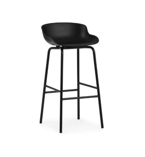 Normann Copenhagen Hyg Barstol SH: 75 cm - Sort/Stål