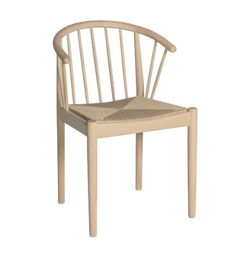 Haslev Lindeberg Stol SH 45 cm - Natur Flet / Ubehandlet Eg