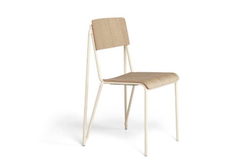 HAY Petit Standard Spisebordsstol SH: 47 cm - Pearl Powder Coated Steel/Matt Lacqured
