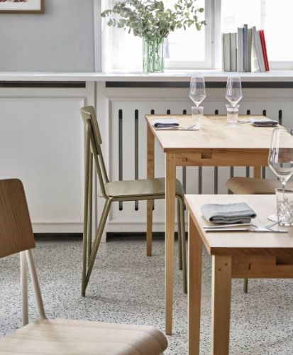 HAY Petit Standard Spisebordsstol SH: 47 cm - Clay Powder coated Steel/Clay Stained