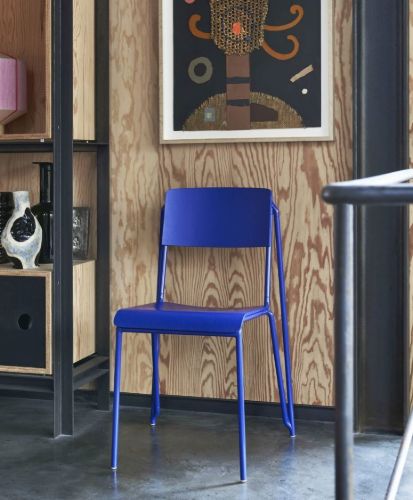 HAY Petit Standard Spisebordsstol SH: 47 cm - Ultra Marine Blue Powder Coated Steel/Ultra Marine Blue Stained