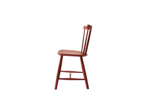 FDB Møbler J46 Poul M. Volther stol SH: 45 cm - Rød