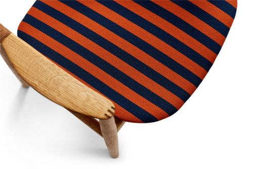 Bent Hansen Asger Stol M. Polstring H: 80 cm - Eg,Olieret / 22-140/112 Orange