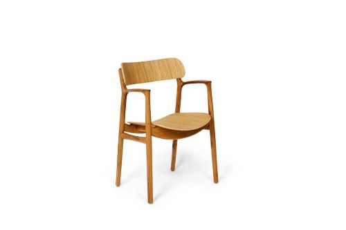 Bent Hansen Asger Træstol M. Træsæde H: 80 cm - Eg, Olieret