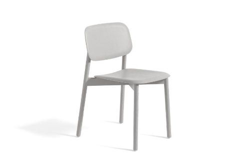 HAY Soft Edge 60 Spisebordsstol SH: 47,5 cm - Grey Lacquered Oak/Grey Lacquered Oak