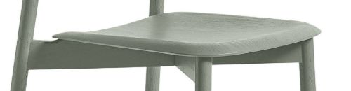 HAY Soft Edge 60 Spisebordsstol SH: 47,5 cm - Dusty Green Lacquered Oak/Dusty Green Lacquered Oak