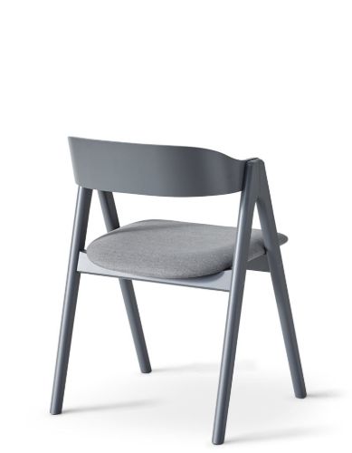 Findahl by Hammel METTE Spisebordsstol M. Rygpolstring SH: 45 cm - Grafitlakeret Bøg/Corsica30