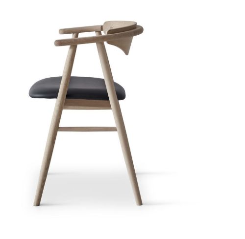 Findahl by Hammel TRADITION Spisebordsstol SH: 47 cm - Ubehandlet Eg/Sort Sydney Læder