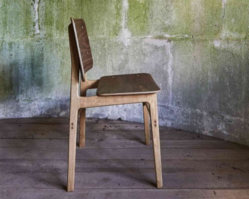 Duus & Møller Hippo Spisebordsstol SH: 45 cm - Eg/Valnød