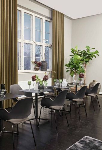 HOUE FALK Stol Sort H: 83 - Metalrørsben/Beige