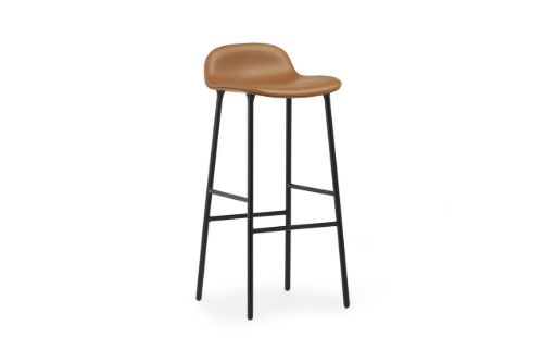 Normann Copenhagen Form Barstol SH: 75cm - Brandy Læder/Stål