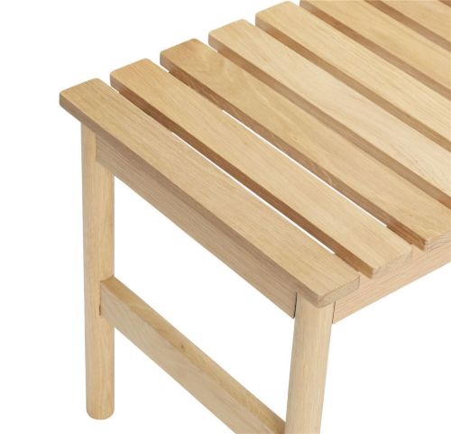 Hübsch Row Bænk 122x45 FSC Egetræ - Natur