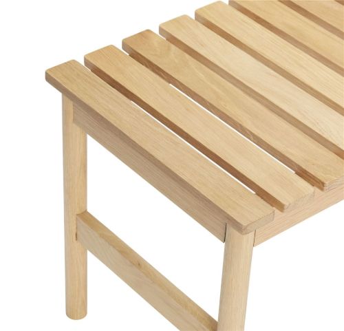 Hübsch Row Bænk 70x45 FSC Egetræ - Natur