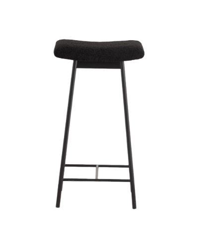Nordal ZALA Barstol m. Imiteret Lammeskind SH: 72 cm - Sort