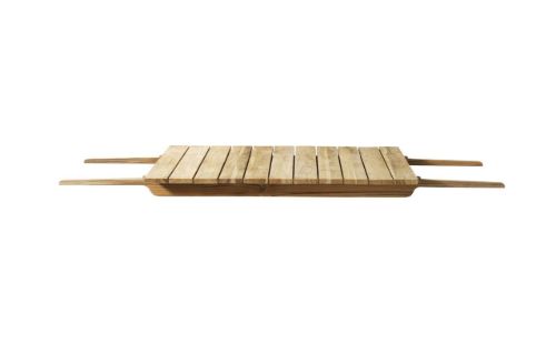 FDB Møbler M4 Sammen Mellemplade til M2 og M3 90x84 cm - Massiv Teak/Natur
