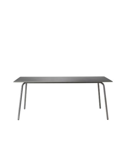 FDB Møbler M21 Teglgård Havebord 90x180 cm - Rustfrit Stål/Sten