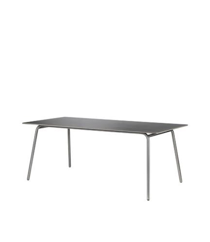 FDB Møbler M21 Teglgård Havebord 90x180 cm - Rustfrit Stål/Sten