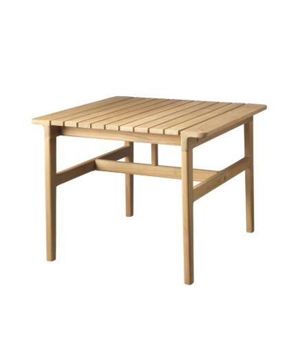 FDB Møbler M19 Sammen Loungebord Høj  61,5x61,5 cm - Massiv Teak / Natur